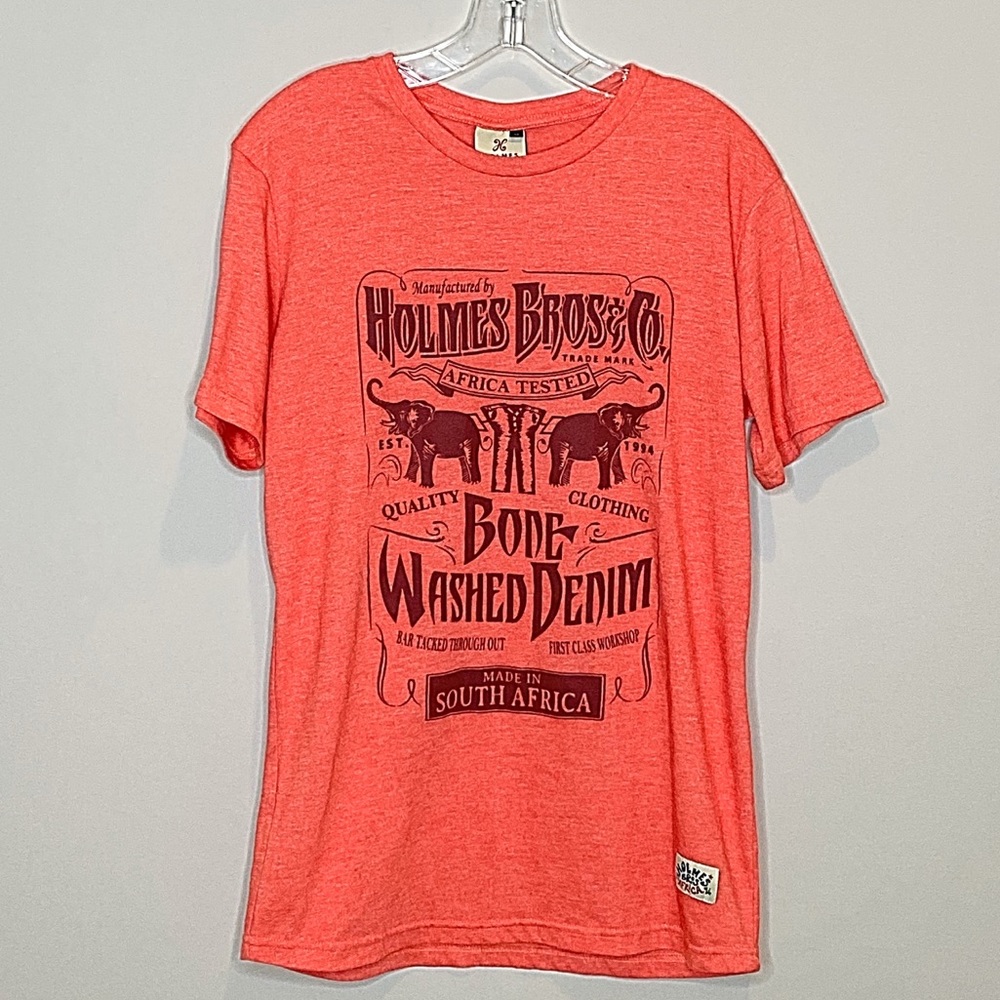 Holmes Brothers Graphic T Shirt Red Orange Africa